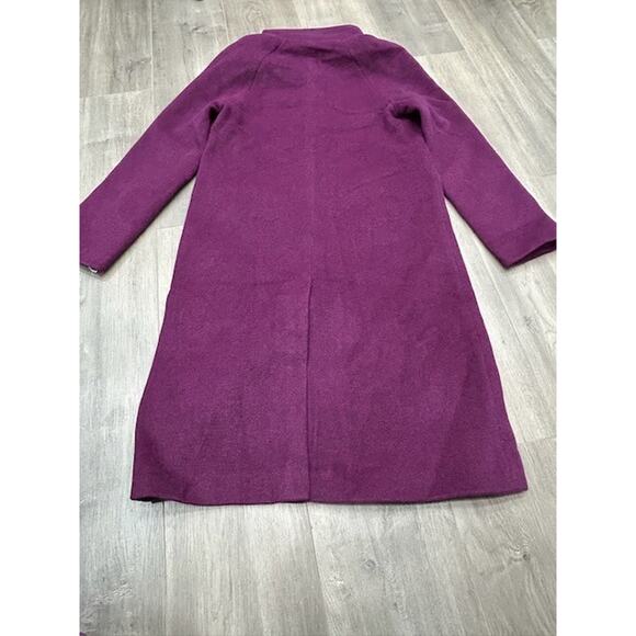 Avec Les Filles Womens Longline Jacket Coat Long Sleeve Button Up Purple Size XS - Picture 4 of 10